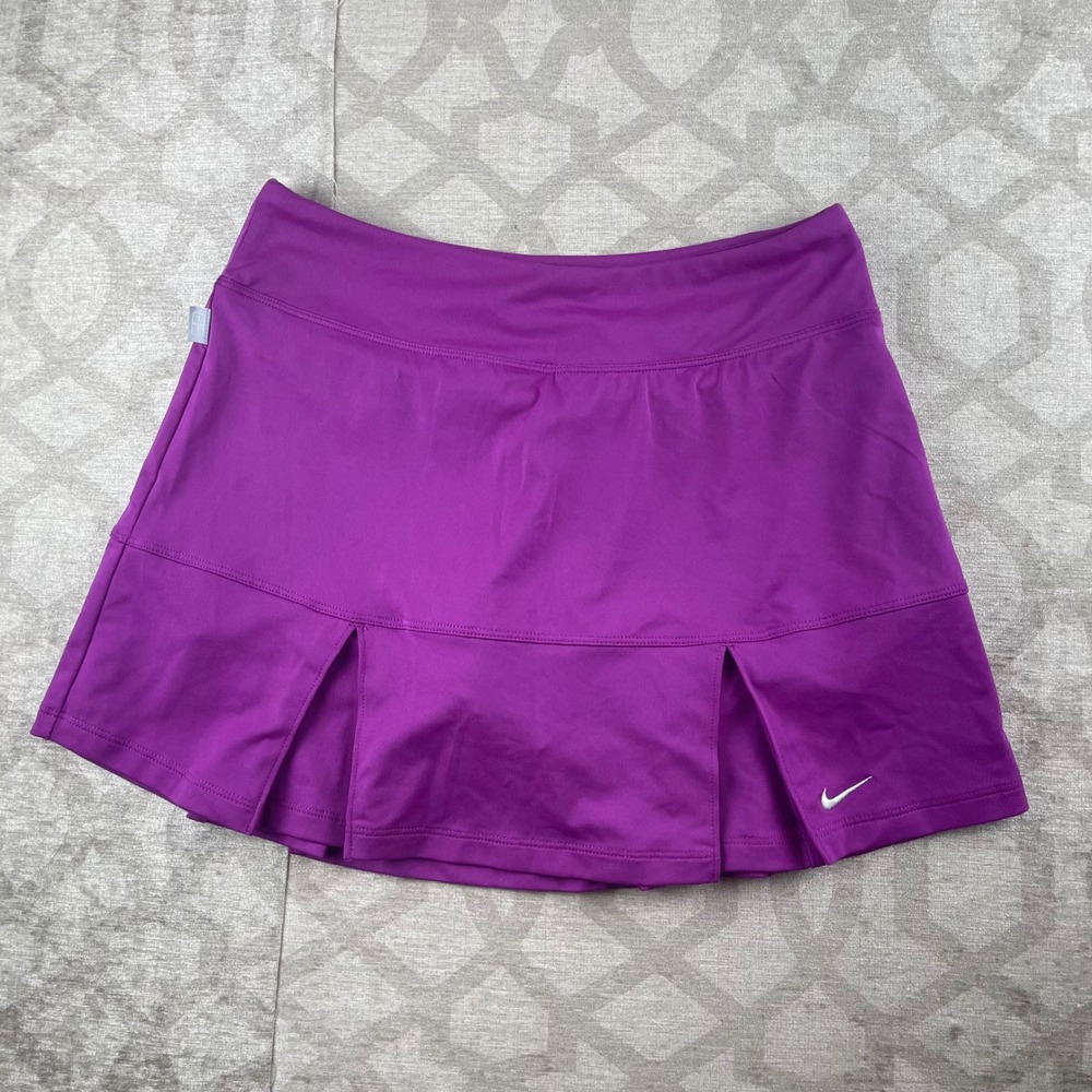 Nike Court Victory Women Small Purple Pleated Dri-FIT Tennis Skort 405196-521